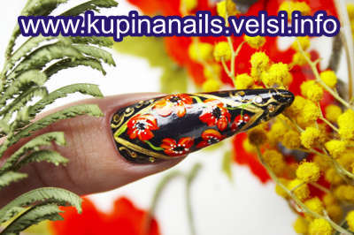 Цветы на ногтях, неотразимый дизайн ногтей. Чудесная роспись ногтей. фото 2