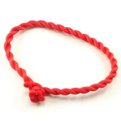 Купить красный тонкий браслет нить веревочку на руку, запястье