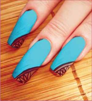 Восточный подсолнух в дизайне нарощеных ногтей. Как рисовать на ногтях Рисунки на ногтяx.
