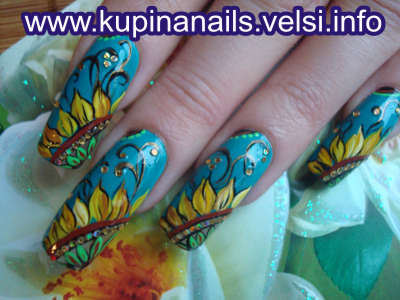 Цветы на ногтях, неотразимый дизайн ногтей. Чудесная роспись ногтей. фото 6